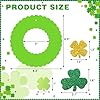 WorldBazaar St. Patrick’s Day Foam Wreath Craft Kits 16 Pack DIY Shamrock Foam Stickers Ornament Green Classroom Activities for Kids St Patrick Day Hanging Door Decor Arts Crafts Decoration #3