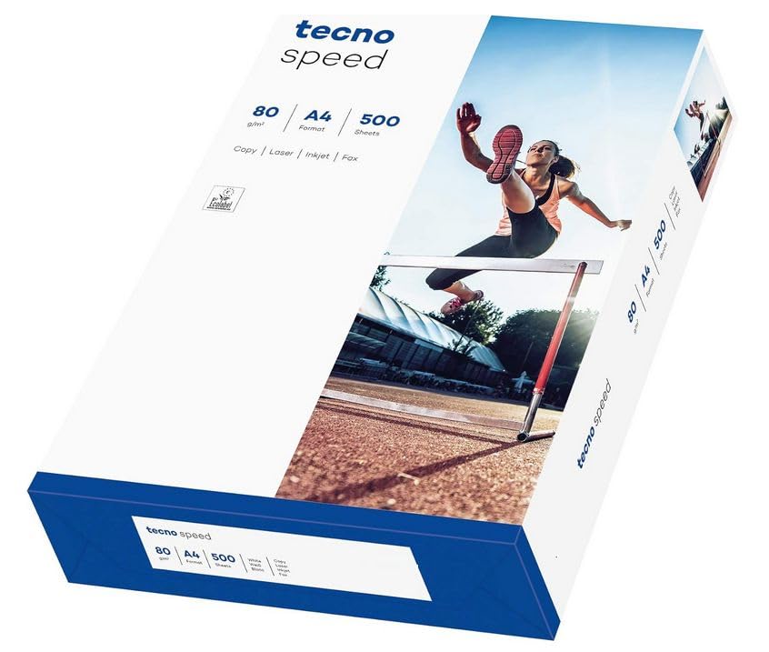 Tecno Speed Kopierpapier, A4, 80 g/m², Weiß, 100.000 Blatt, für Kopie, Laser, Tintenstrahldrucker und Fax