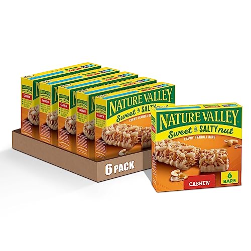 Image of Nature Valley Sweet and Salty Nut Granola Bars, Cashew, 6 Bars, 7.2 oz (Pack of 6)