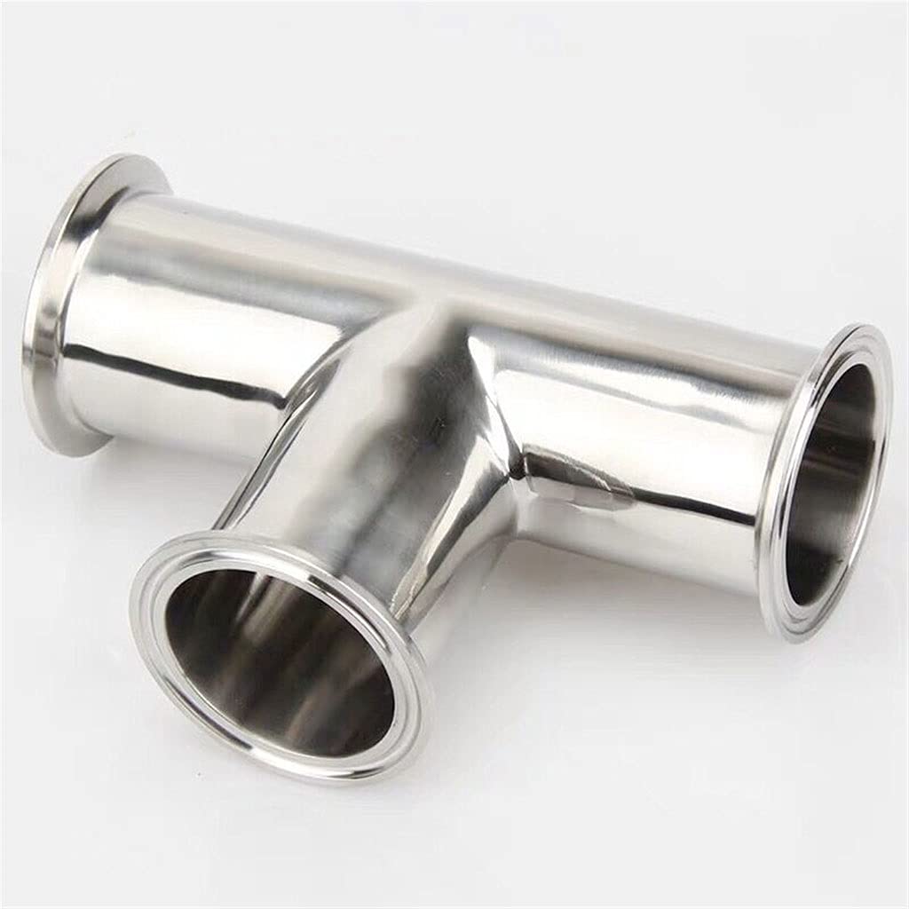 Rohrverschraubung， 1 Stück 3-Wege-T-Stück, 19 mm - 159 mm Außendurchmesser, 304 Edelstahl-Rohrverschraubung, 2 Zoll Tri-Clamp(32 mm)