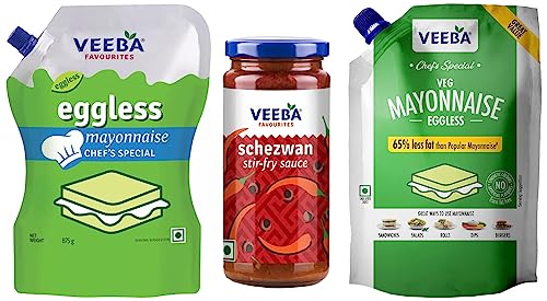 Image of Veeba SCHEZWAN CHILLI CHUTNEY (250G) Veeba Eggless Mayonnaise Chef's Special, 875 g