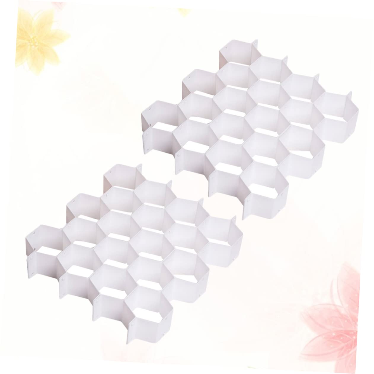 MAGICLULU 2sets Separatore in Plastica Design Nido d Ape Divisore Combinazione Libera per Trucco Calzini Intimo Riporre Piccoli Oggetti e Oggetti di Cucina
