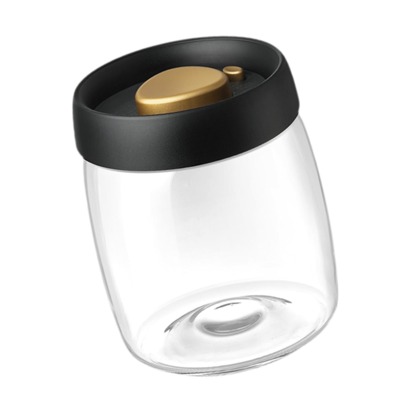 Alcxazs Clear Vacuum Sealed Coffee Bean Jar Airtight Container Preserving Freshness And Of Beans And Sugar At Home Vacuum Seal Canister Is Made Of Glass Airtight, 900Ml