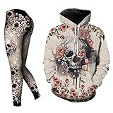 Dorjuli Damen Jogginganzug Trainingsanzug Einfach Sportliche Gemütlich Übergroße Yoga Kleidung Anzug Sweatshirt Pullover Lange Hose Outfit Top + Lange Hose Sportswear 2 Stück Frühling