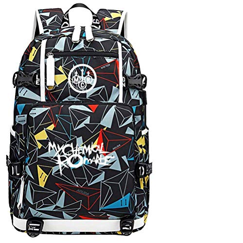 Preisvergleich Produktbild Mcvrv My Chemical Romance USB-Kopfhörer Jugendschüler Schultasche Männer und Frauen Freizeitreiserucksack,5