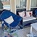 ALPHA CAMP Oversized Camping Chairs Padded Moon Club Chair Portable with Folding Cup Holder and Carry Bag