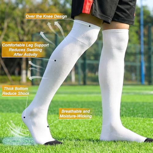 Image of XZQTIVE Baseball Socks and Belt Combo,Over the Knee Softball Socks and Belt,Knee High Football Socks for Kids Youth Adults