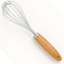 VIVALUXE Bambu Mutfak &Ccedil;ırpıcı, Kek Yumurta &Ccedil;ırpıcı, Paslanmaz &Ccedil;elik, Ergonomik Sap, Dayanıklı, &Ccedil;ok Ama&ccedil;lı, Ev Tipi, Profesyonel Kullanım, Kolay Temizlik, Şık Tasarım, Uzun &Ouml;m&uuml;rl&uuml;, Hafif, Sağlam, Mini!