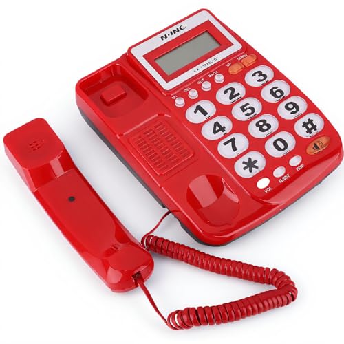Teléfono de escritorio con cable Pomya con ID de llamada y altavoz miniatura 1