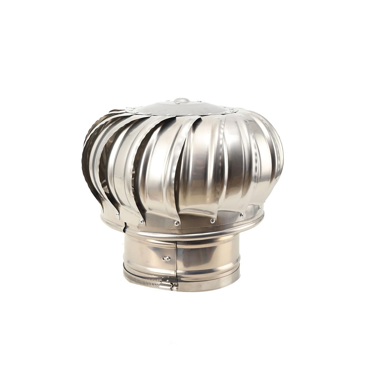 Yilikiss Chimney Spinner Cowl Stainless Steel Spinning Wind Rotating Cap 160Mm Diameter Ventilation Chimney Cowl Ventilation Chimney Cowl Steel Rotating Chimney Cowl Cap Spinner Anti-Downdraught