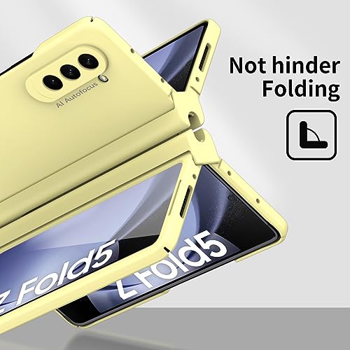 Coque Z Fold 5 jaune idéale pour travailler en déplacement avec stylet - 6