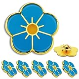 10/Pieces Forget Me Not Enamel Lapel Pin Bluk Funeral Blue Flower Forget-me-not Memorial Pins Brooch pin Gifts Clothes Bags Hats Accessories