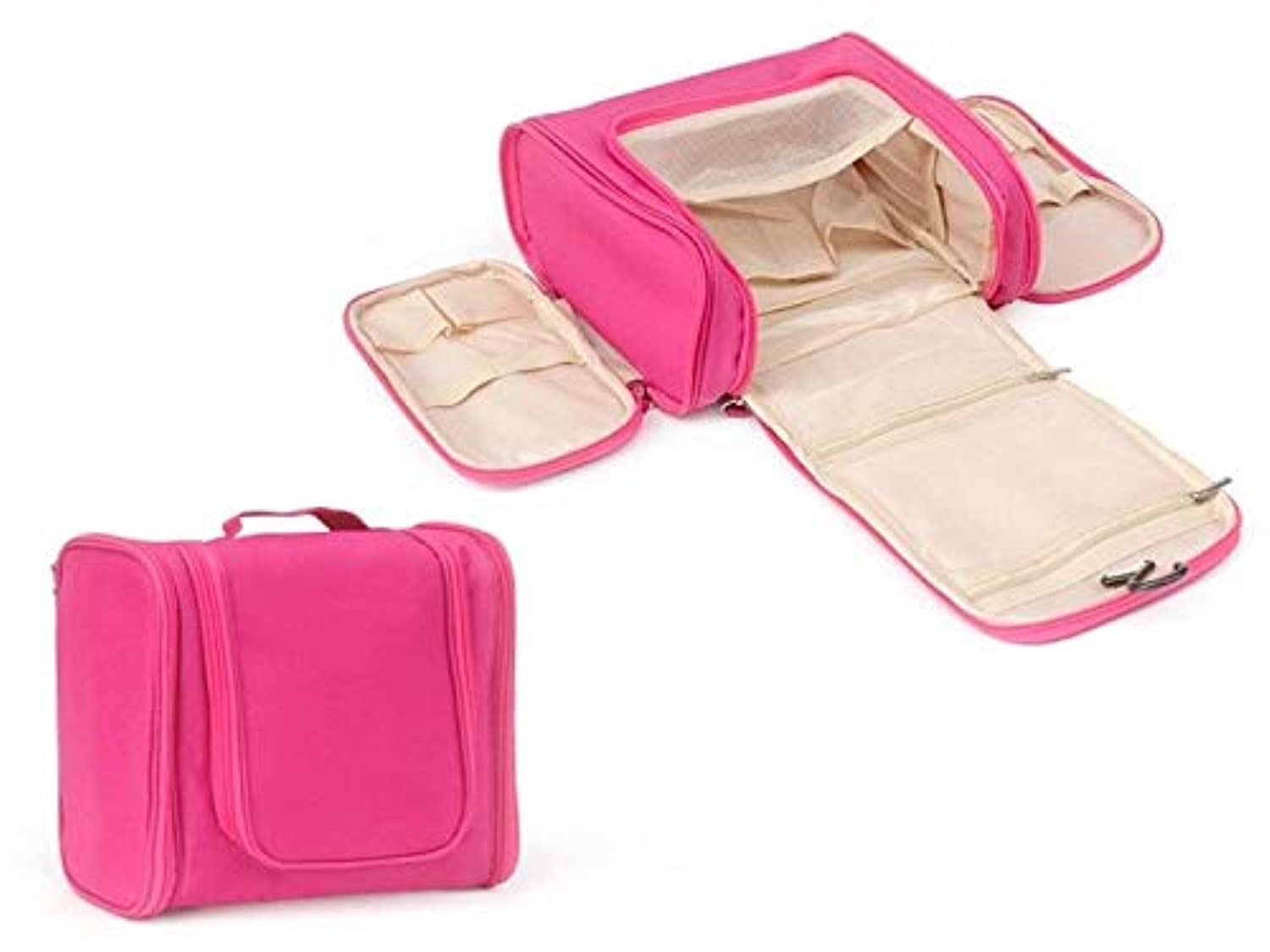 COOLBABYPortable Travel Kit Organizer Toiletry Bag For Women Makeup Or Men Shaving Kit With Hanging Hook