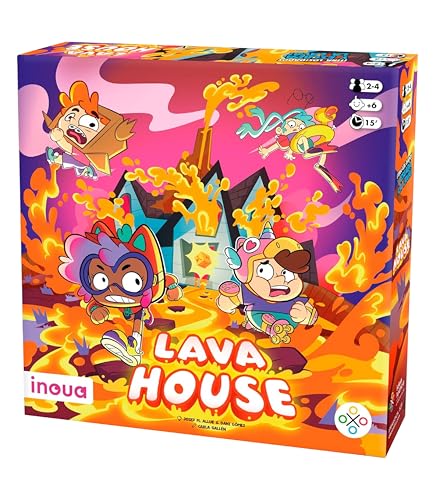 Lava House - En español - Juegos de Mesa niños 6 años - Regalos cumpleaños niños Colegio - Juegos de Mesa Familiares - Regalo niño 6 años - Retos en Familia - ¡Escapa de la Lava Antes Que Tus Amigos!