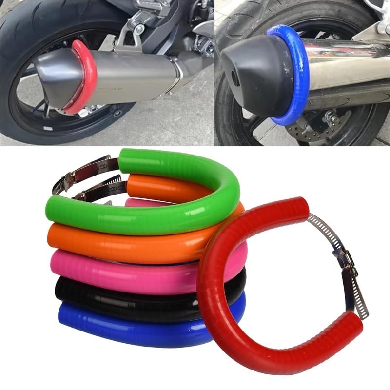Cache d'échappement silicone orange pour moto Kawasaki