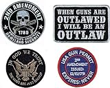Patch Force USA 2nd Amendment I Will Be an Outlaw Patch 4pc Bundle Set - Iron on Sew On B353
