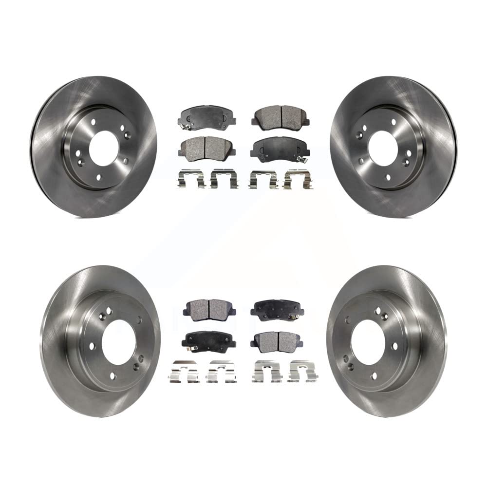 Transit Auto Front Rear Disc Brake Rotors And Ceramic Pads Kit For Hyundai Elantra Kia Forte Veloster GT Forte5 Coupe Koup (K8T-101527)