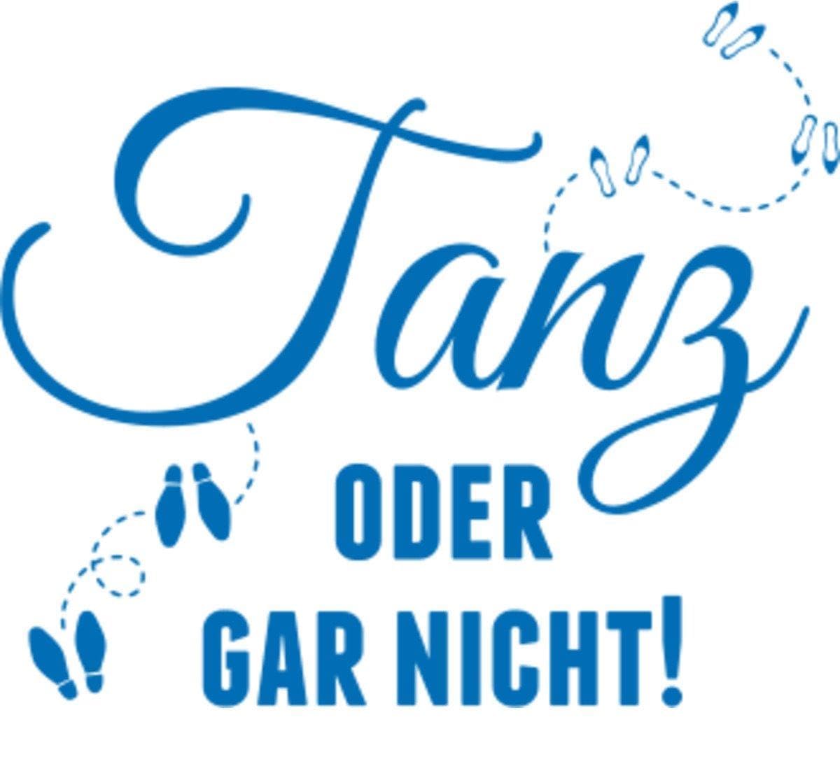 Aufkleber » Tanz oder gar nicht!, 220x30,8cm, Azurblau • Wandtattoo / Wandaufkleber / Wandsticker / Wanddeko / Vinyl