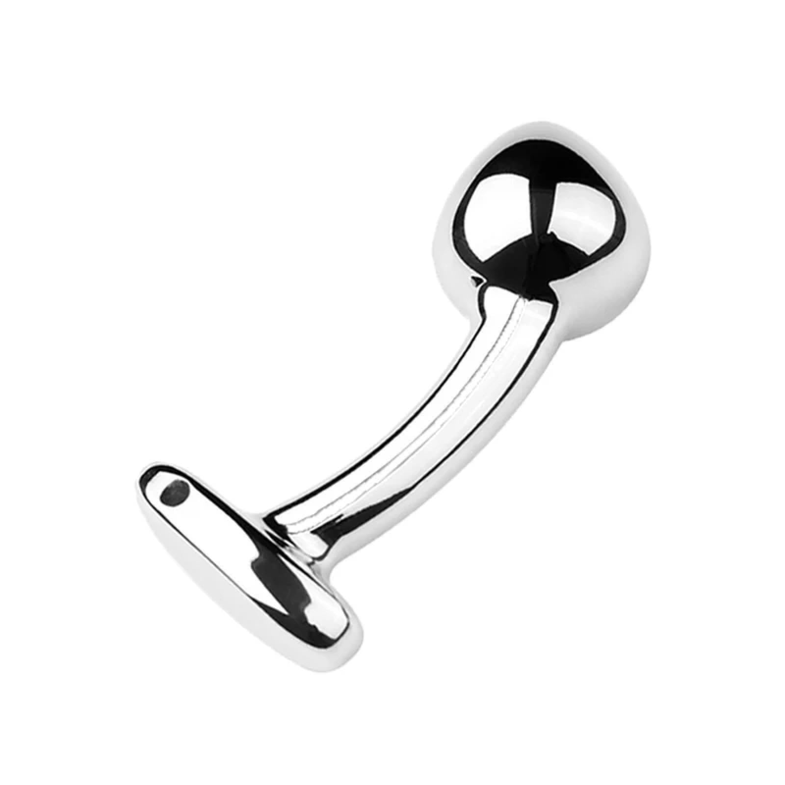 barbell sex toy Metal Curved Prostate Massager Wand G-Point P-Point Anal Vagina Toy