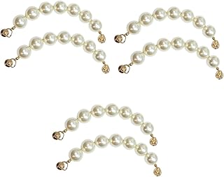 UKCOCO 6 Pçs Corrente De Telefone DIY Acessórios Para Telefone Suporte Para Dedo Do Telefone Cordão Acessórios Imitação De Pérolas Pingente De Telefone Celular Branco Cordão De Telefone