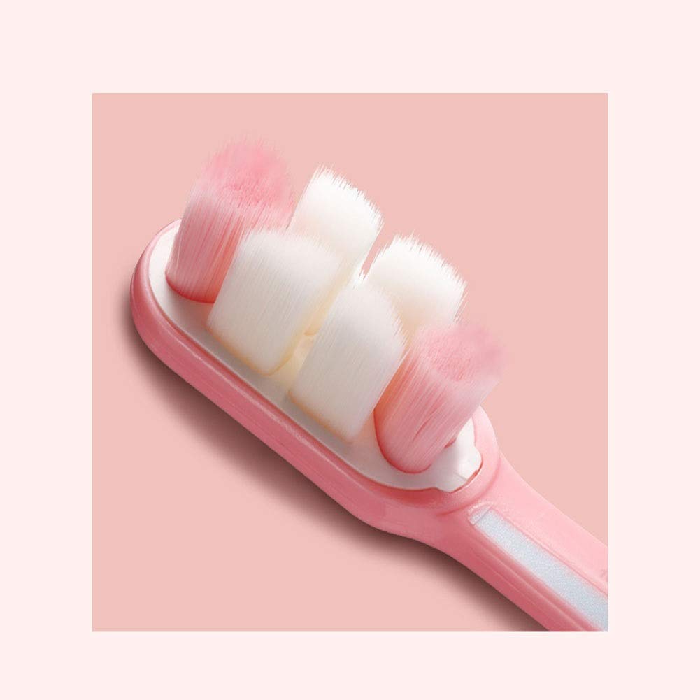 Compact Brosse à Dents Ultra Douce pour Adulte/Grossesse/Junior, Nano Brosse à Dents Manuelle avec 10000 Poils Souples, Brosses à Dents de Voyage Unisexe Ergonomique