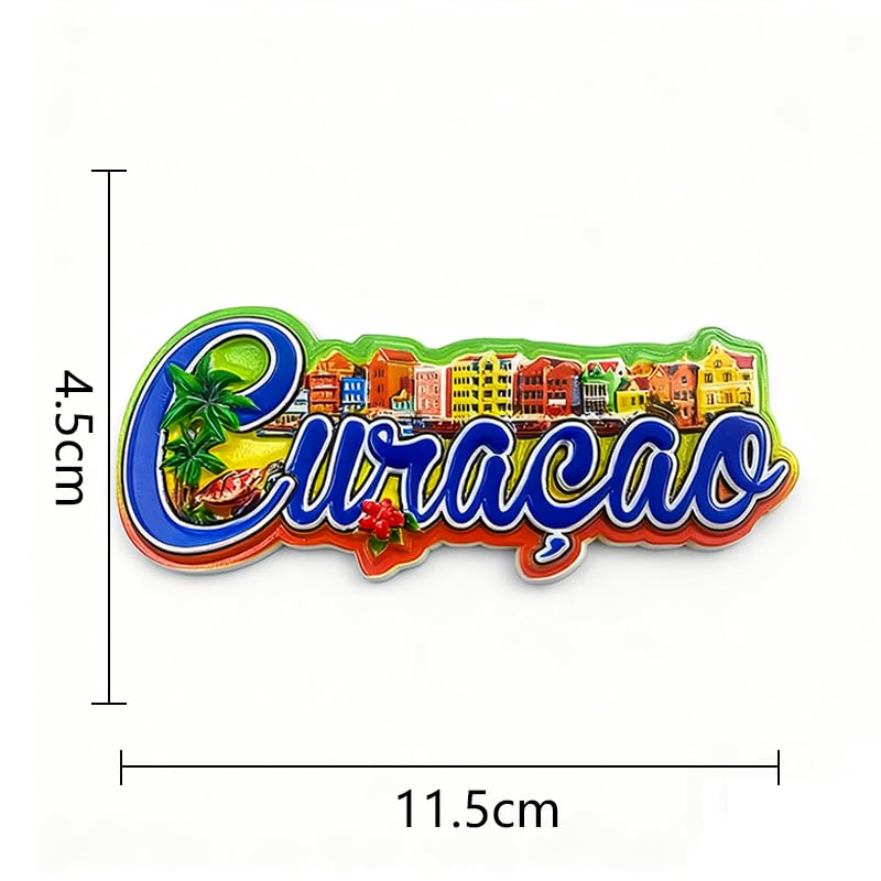 Imán decorativo para refrigerador Curacao, 4.5 x 11.5 cm miniatura 2