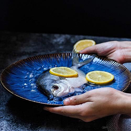 Miniatura 5 de Juego de 4 platos de cerámica para carne de cocina (estilo occidental)