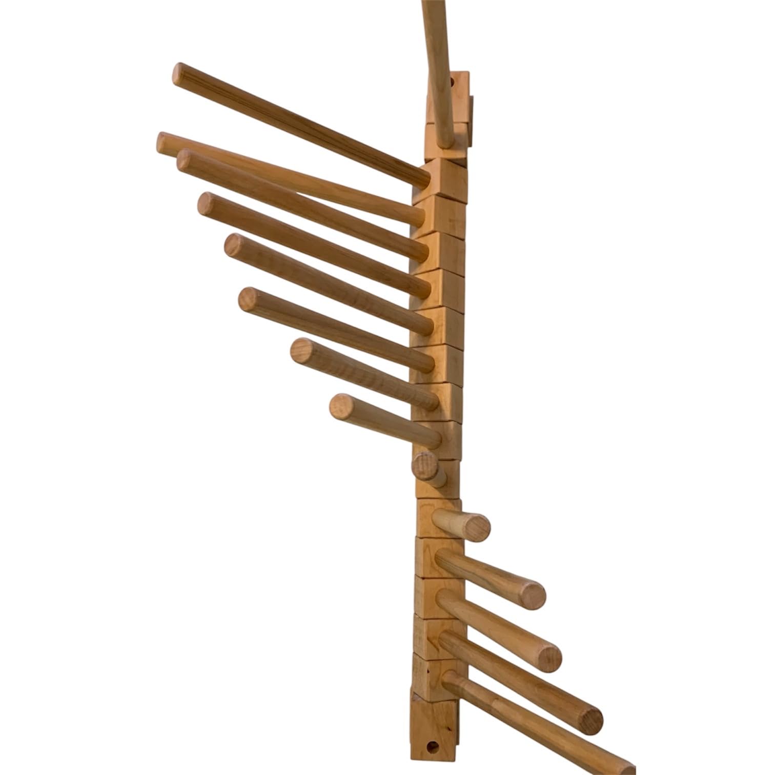 Perchero Madera Pantalones 15 Clavijas | Organizador de Armario Plegable con Diseño Resistente | Ahorro de Espacio y Máxima Capacidad (Madera Haya)