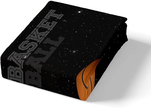 Miniatura 5 de Manfei Juego de sábanas de baloncesto para niños, tamaño individual, juego de ropa de cama temática deportiva para decoración de habitación de niños