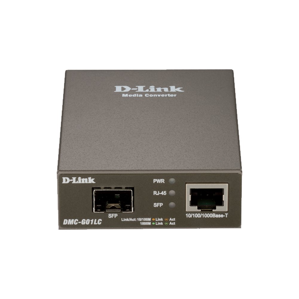 D-Link DMC-G01LC 1000Mbit/s Gris convertisseur de support réseau - Convertisseurs de support réseau (1000 Mbit/s, IEEE 802.3ab,IEEE 802.3u,IEEE 802.3x, Gigabit Ethernet, 10,100,1000 Mbit/s, SFP, Avec fil)