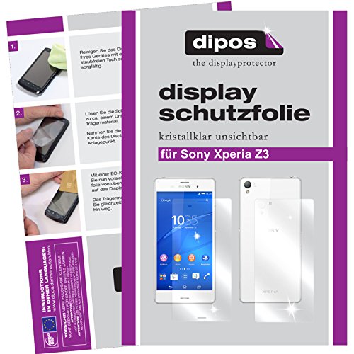 dipos I 6X Schutzfolie klar kompatibel mit Sony Xperia Z3 Folie Bildschirmschutzfolie