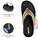 AEROTHOTIC Comfortable Arch Support Flat Sandals for Women Comfy Toe Post with Cute Soft Padded Straps Casual Fashion Vacation Essentials Dressy Shower Sandals (Sela Brown, Size 6)