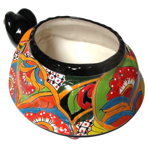 Talavera Pottery Store Bocona Turtle Planter Hand Painted Pot Indoor Outdoor Multi Colored Figure Glazed #TOP3