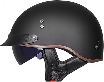 Mezzi Caschi Jet retrò Casco Scodella Moto Casco Omologato DOT/ECE Classic  Jet Scooter Caschi Scodella Motorino Portatile Mezzo Casco Donne Uomini  Adulti (Color : Matt black) : Amazon.it: Auto e Moto