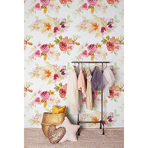 Papier Peint Fleurs Vintage Floral pour masquer les défauts du mur