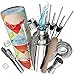 Sipsailors Cocktail Shaker Set 14-teilig - Cocktail Set mit Bar Zubehör - Cocktailset aus Edelstahl u.a. mit 750ml Cocktail Mixer, Stößel, Sieb & Messbecher - Barkeeper Set in bunter Geschenkbox
