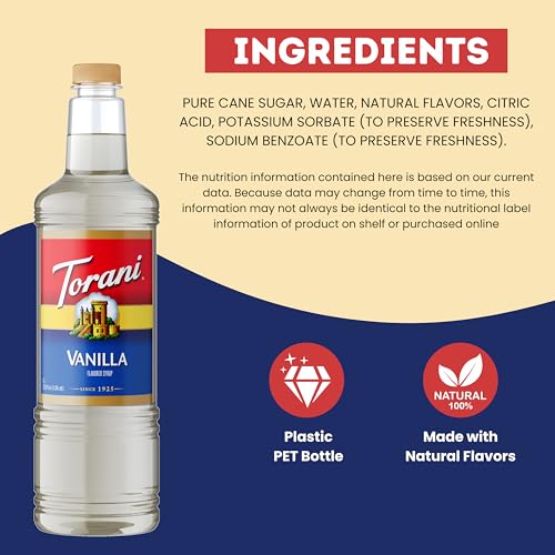 Image of Torani Vanilla Syrup PET (1L)