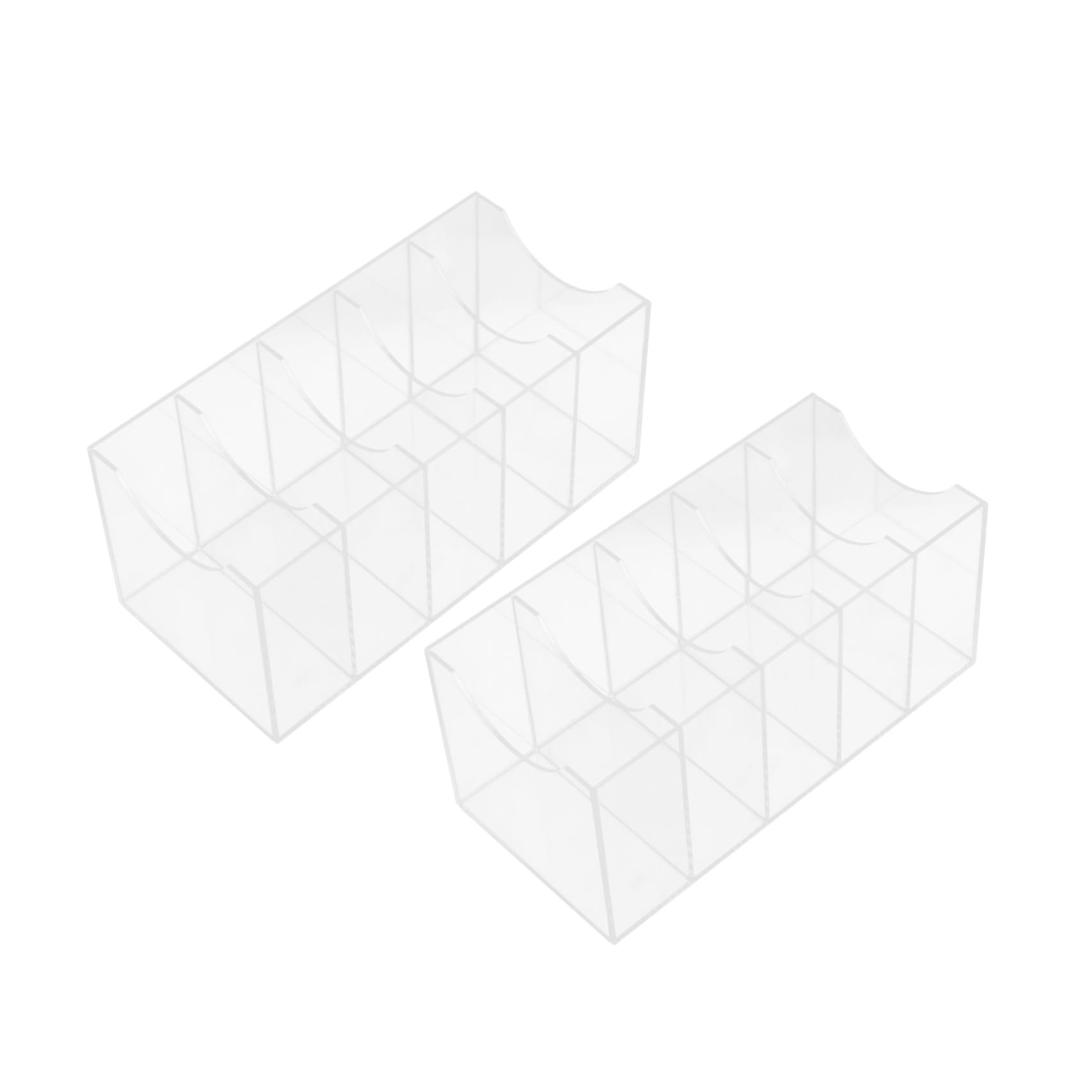 Luxshiny Organizer Cintura a 5 Scomparti 2 Pezzi in Acrilico per Armadio | Scatola Trasparente, Visibilità Chiara e Manutenzione Semplice, per Cinture e Cravatte in Guardaroba