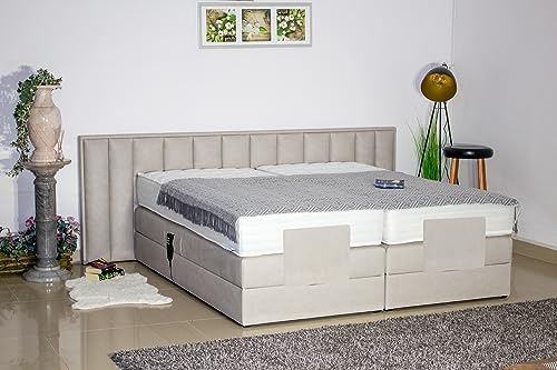 PAARA Boxspringbett Milan GM | Motorverstellung | Royal-WS® Matratze Komplettset - Made in Germany (90 x 200 cm)