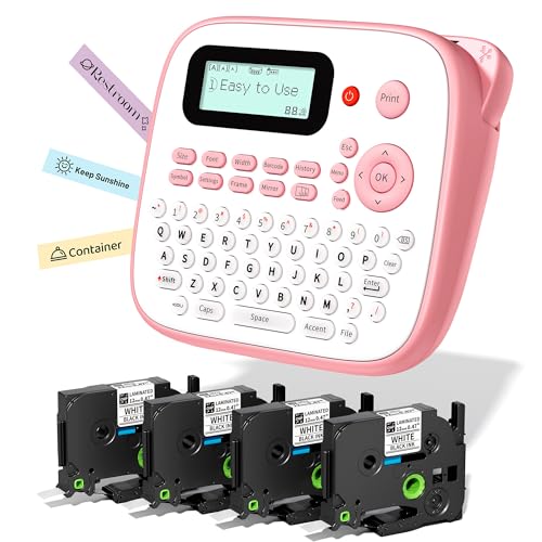 Label Maker Machine Tapes Bundle, Pink Label Maker