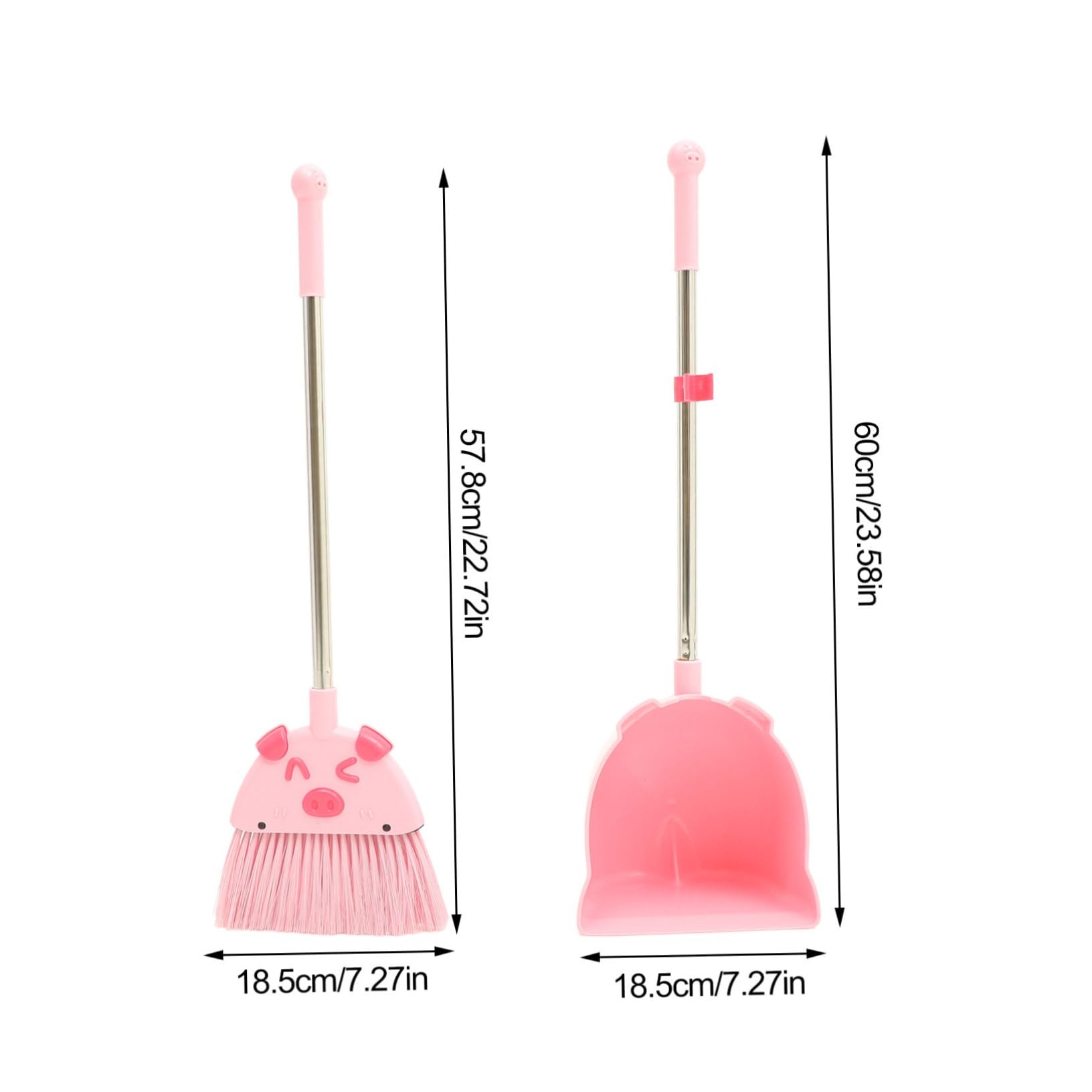 Juego de Escoba y Recogedor Rosa para Niños PP Pet