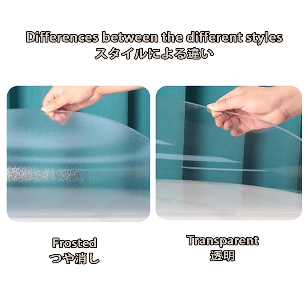 Spessore 1mm Multiuso PVC Tappetino Protettivo per Soggiorno Impermeabile Rotonda Tappetino Scrivania per Studio AntiGraffio Tappetino Rotonda per Sedia Scrivania per Laminato(Frosted,150cm)