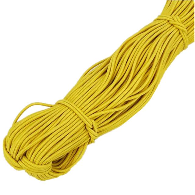 Cordon élastique coloré jaune pour fournitures d'artisanat et accessoires couture