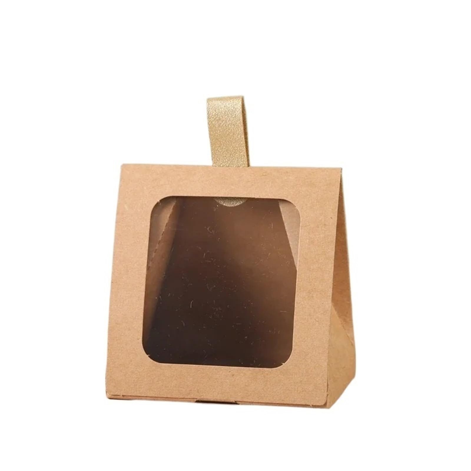 Kraftpapier Tüten 30/50 stücke Kraft Papier Tote Box Mit Fenster Kleine Kinder Verpackung for Süßigkeiten Kekse Lagerung Geburtstag Party Favor(Color1,10x10x6.3cm,50pcs)