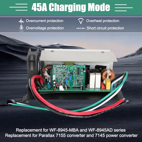 Image of WF-8945-AD-MBA RV Converter 45 Amp DC Main Board Assembly Replacement Unit for WF-8900-AD Series Power Converter with 105 /130V 770W RV WF-8945-MBA Power Converter