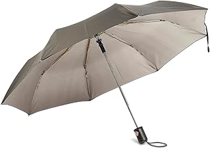 Citizen Umbrella for Men & Women, 3 Fold Auto Open, 8 Aluminium Ribs, UV Coated 190T Fabric, Windproof, Lightweight, Durable with Silver Coating, 22 Inch