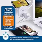 Ceptics 35W Universal Travel Adapter Kit – 2 USA sockets, USB-A, USBC, 1x PD 35W USB-C and USBC Cable, Surge Protected, Plugs for EU, UK, China, AU, Japan - for Laptop, Phone, Camera-ETL Tested - Image 5