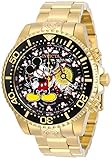 Invicta メンズ ディズニー 限定版 ミッキーマウス クォーツウォッチ ゴールド 27405, ゴールド, クォーツ腕時計。
