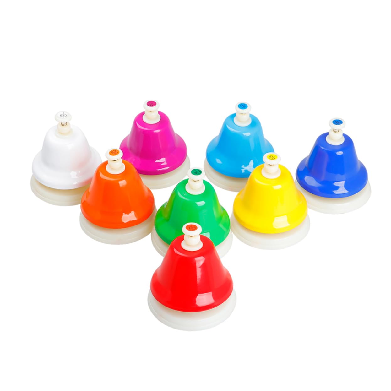 Campana de Mano Musical de Metal 8 Piezas de Acero Inoxidable para Niños | Instrumento Musical de Percusión, Juguete de Campana Diatónica de Colores, Decoracion Colegio