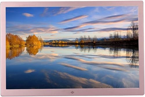 GPECTIFO Cornice for Album Fotografico elettronico in Metallo da 17,1 Pollici, Cornice for Foto Digitale ad Alta Definizione(Rose Gold)